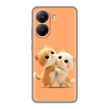 Силиконовый чехол на Poco X7 Pro с принтом Милые котики