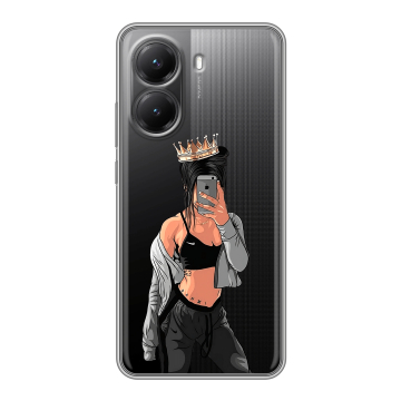 Силиконовый чехол на Poco X7 Pro с принтом Женские принты