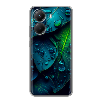 Силиконовый чехол на Poco X7 Pro с принтом Листья Силиконовый чехол на Poco X7 Pro с принтом Листья