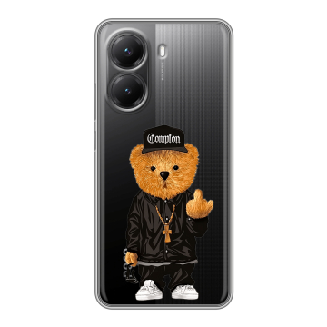 Силиконовый чехол на Poco X7 Pro с принтом Мишка