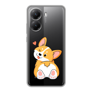 Силиконовый чехол на Poco X7 Pro с принтом Корги
