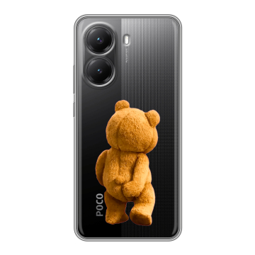 Силиконовый чехол на Poco X7 Pro с принтом Медведь Силиконовый чехол на Poco X7 Pro с принтом Медведь