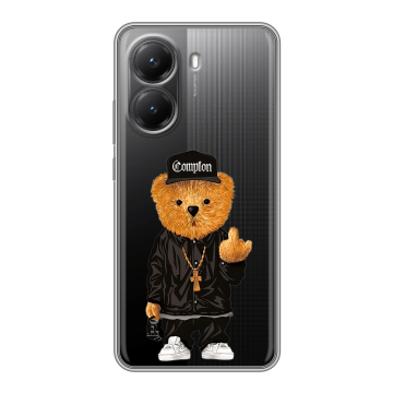 Силиконовый чехол на Poco X7 Pro с принтом Плюшевый медведь