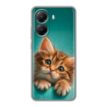 Силиконовый чехол на Poco X7 Pro с принтом котенок Силиконовый чехол на Poco X7 Pro с принтом котенок