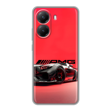 Силиконовый чехол на Poco X7 Pro с принтом Мерседес Mercedes AMG