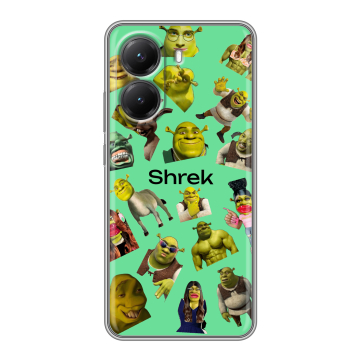 Силиконовый чехол на Poco X7 Pro с принтом Шрек Shrek