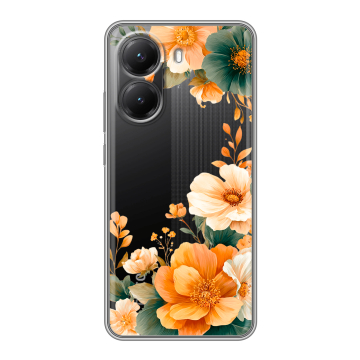 Силиконовый чехол на Poco X7 Pro с принтом Цветы принт