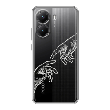 Силиконовый чехол на Poco X7 Pro с принтом Сотворение мира