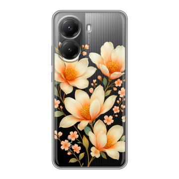 Силиконовый чехол на Poco X7 Pro с принтом Цветы