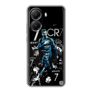 Силиконовый чехол на Poco X7 Pro с принтом Реал Роналдо Силиконовый чехол на Poco X7 Pro с принтом Реал Роналдо