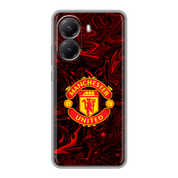 Силиконовый чехол на Poco X7 Pro с принтом Manchester United