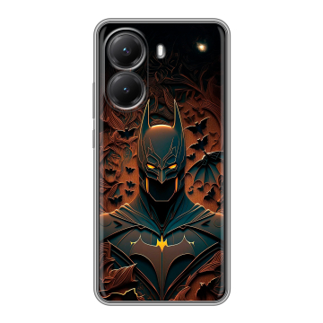 Силиконовый чехол на Poco X7 Pro с принтом Batman Бэтмен