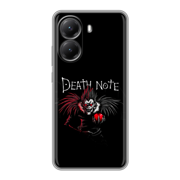 Силиконовый чехол на Poco X7 Pro с принтом Death note Тетрадь смерти