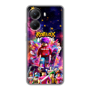 Силиконовый чехол на Poco X7 Pro с принтом Roblox Роблокс Силиконовый чехол на Poco X7 Pro с принтом Roblox Роблокс