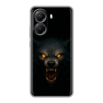 Силиконовый чехол на Poco X7 Pro с принтом Волк