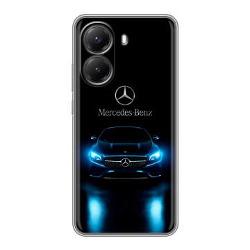 Силиконовый чехол на Poco X7 Pro с принтом Mercedes Мерседес Силиконовый чехол на Poco X7 Pro с принтом Mercedes Мерседес