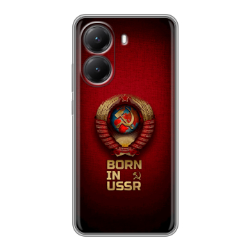 Силиконовый чехол на Poco X7 Pro с принтом Флаг Герб СССР