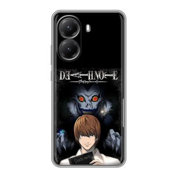 Силиконовый чехол на Poco X7 Pro с принтом Death note Тетрадь смерти