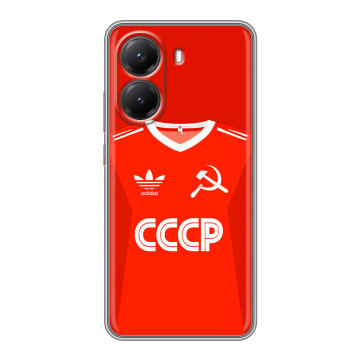 Силиконовый чехол на Poco X7 Pro с принтом Флаг Герб СССР