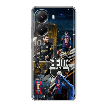 Силиконовый чехол на Poco X7 Pro с принтом Messi Barcelona Силиконовый чехол на Poco X7 Pro с принтом Messi Barcelona