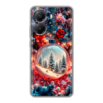 Силиконовый чехол на Poco X7 Pro с принтом Новый год