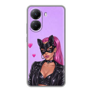 Силиконовый чехол на Poco X7 Pro с принтом женский