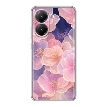 Силиконовый чехол на Poco X7 Pro с принтом женский