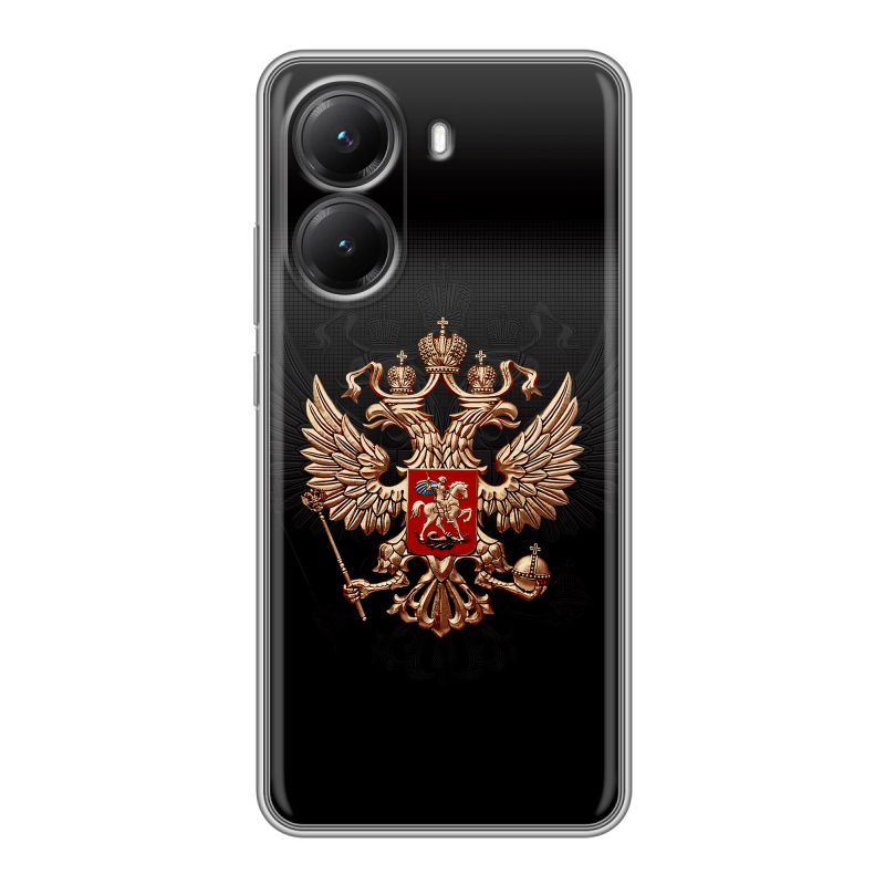 Силиконовый чехол на Poco X7 Pro с принтом Герб России Силиконовый чехол на Poco X7 Pro с принтом Герб России