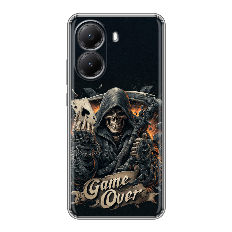 Силиконовый чехол на Poco X7 Pro с принтом Скелет карты Силиконовый чехол на Poco X7 Pro с принтом Скелет карты