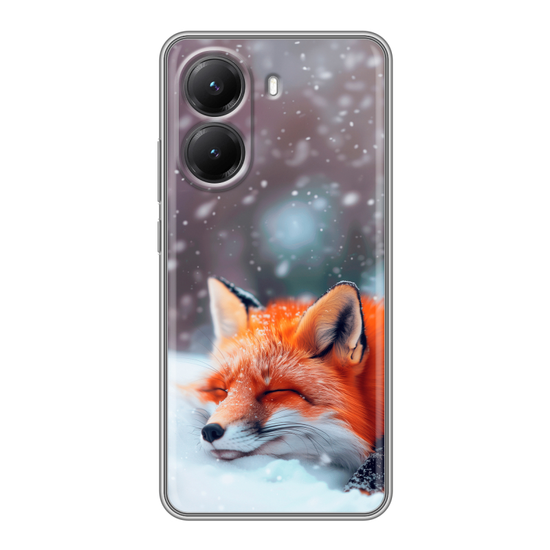 Силиконовый чехол на Poco X7 Pro с принтом лиса Силиконовый чехол на Poco X7 Pro с принтом лиса