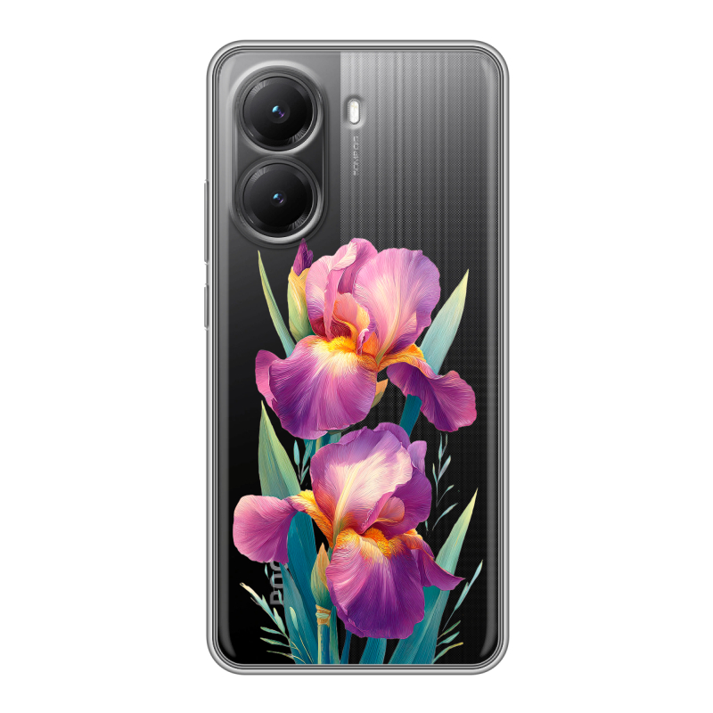 Силиконовый чехол на Poco X7 Pro с принтом Цветы орхидеи Силиконовый чехол на Poco X7 Pro с принтом Цветы орхидеи