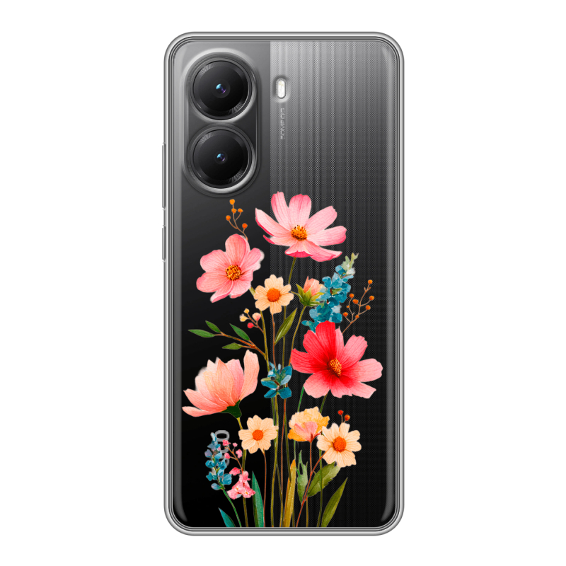Силиконовый чехол на Poco X7 Pro с принтом Цветы Силиконовый чехол на Poco X7 Pro с принтом Цветы