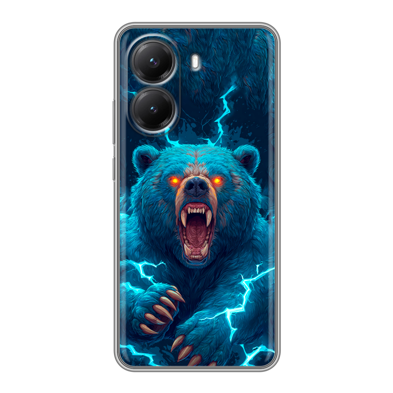 Силиконовый чехол на Poco X7 Pro с принтом Медведь Силиконовый чехол на Poco X7 Pro с принтом Медведь
