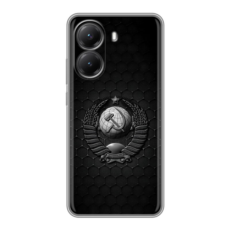 Силиконовый чехол на Poco X7 Pro с принтом Герб Флаг СССР Силиконовый чехол на Poco X7 Pro с принтом Герб Флаг СССР