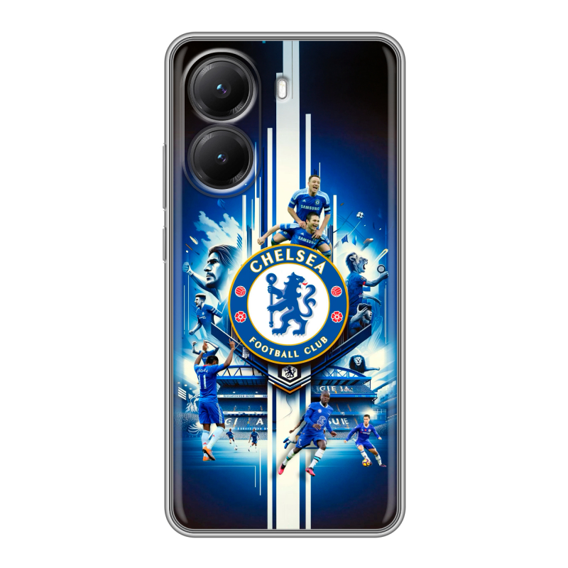 Силиконовый чехол на Poco X7 Pro с принтом Chelsea Челси Силиконовый чехол на Poco X7 Pro с принтом Chelsea Челси