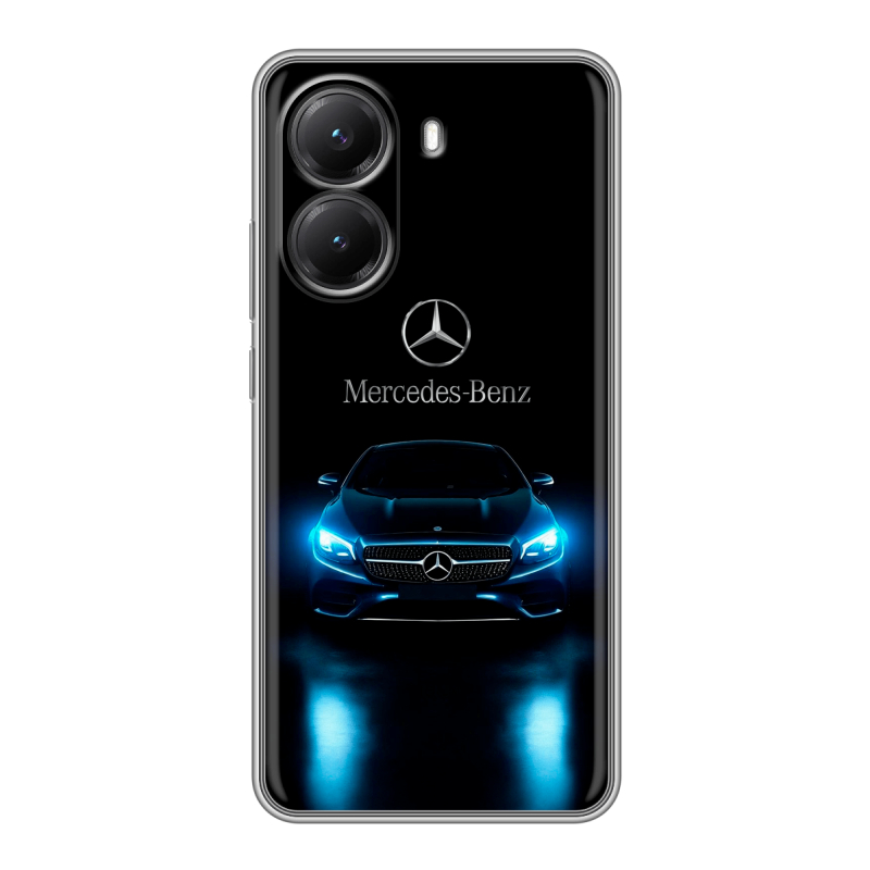 Силиконовый чехол на Poco X7 Pro с принтом Mercedes Мерседес Силиконовый чехол на Poco X7 Pro с принтом Mercedes Мерседес