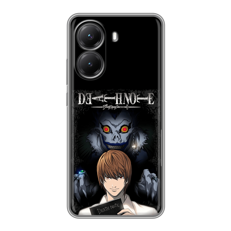 Силиконовый чехол на Poco X7 Pro с принтом Death note Тетрадь смерти Силиконовый чехол на Poco X7 Pro с принтом Death note Тетрадь смерти