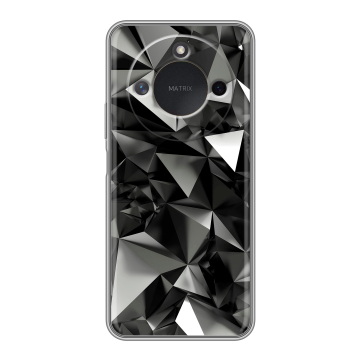 Силиконовый чехол на Honor X9c Smart с принтом Черные кристаллы