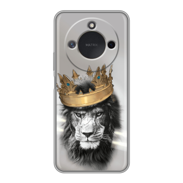 Силиконовый чехол на Honor X9c Smart с принтом Лев с короной Силиконовый чехол на Honor X9c Smart с принтом Лев с короной