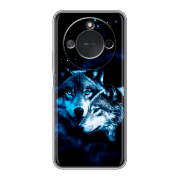 Силиконовый чехол на Honor X9c Smart с принтом Волки Силиконовый чехол на Honor X9c Smart с принтом Волки
