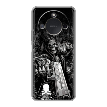 Силиконовый чехол на Honor X9c Smart с принтом Скелет