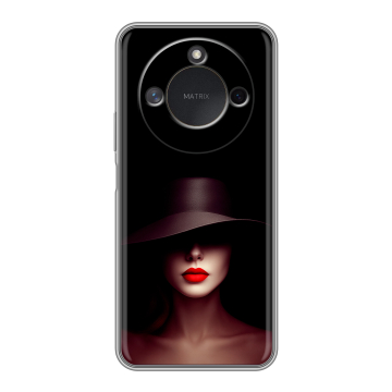 Силиконовый чехол на Honor X9c Smart с принтом Девушка в шляпе