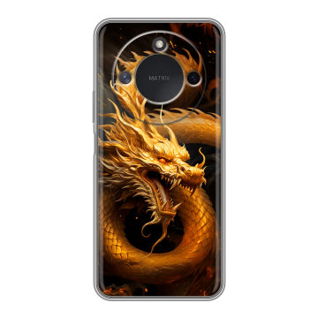 Силиконовый чехол на Honor X9c Smart с принтом Золотой дракон Силиконовый чехол на Honor X9c Smart с принтом Золотой дракон
