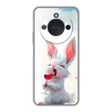 Силиконовый чехол на Honor X9c Smart с принтом кролик зайчик