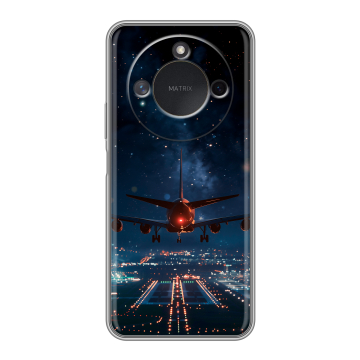 Силиконовый чехол на Honor X9c Smart с принтом самолет
