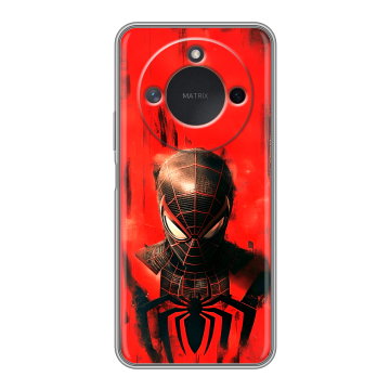 Силиконовый чехол на Honor X9c Smart с принтом человек паук spiderman