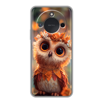 Силиконовый чехол на Honor X9c Smart с принтом Милая сова Силиконовый чехол на Honor X9c Smart с принтом Милая сова