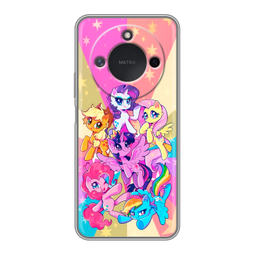 Силиконовый чехол на Honor X9c Smart с принтом My little pony Дружба чудо