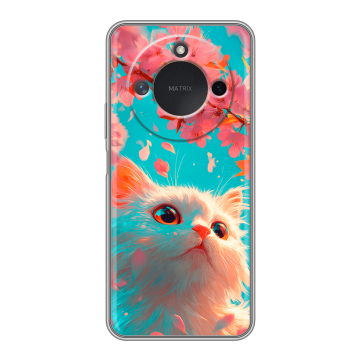 Силиконовый чехол на Honor X9c Smart с принтом Красивый кот Силиконовый чехол на Honor X9c Smart с принтом Красивый кот