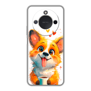 Силиконовый чехол на Honor X9c Smart с принтом корги